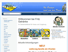 Tablet Screenshot of fritz-getraenke.de